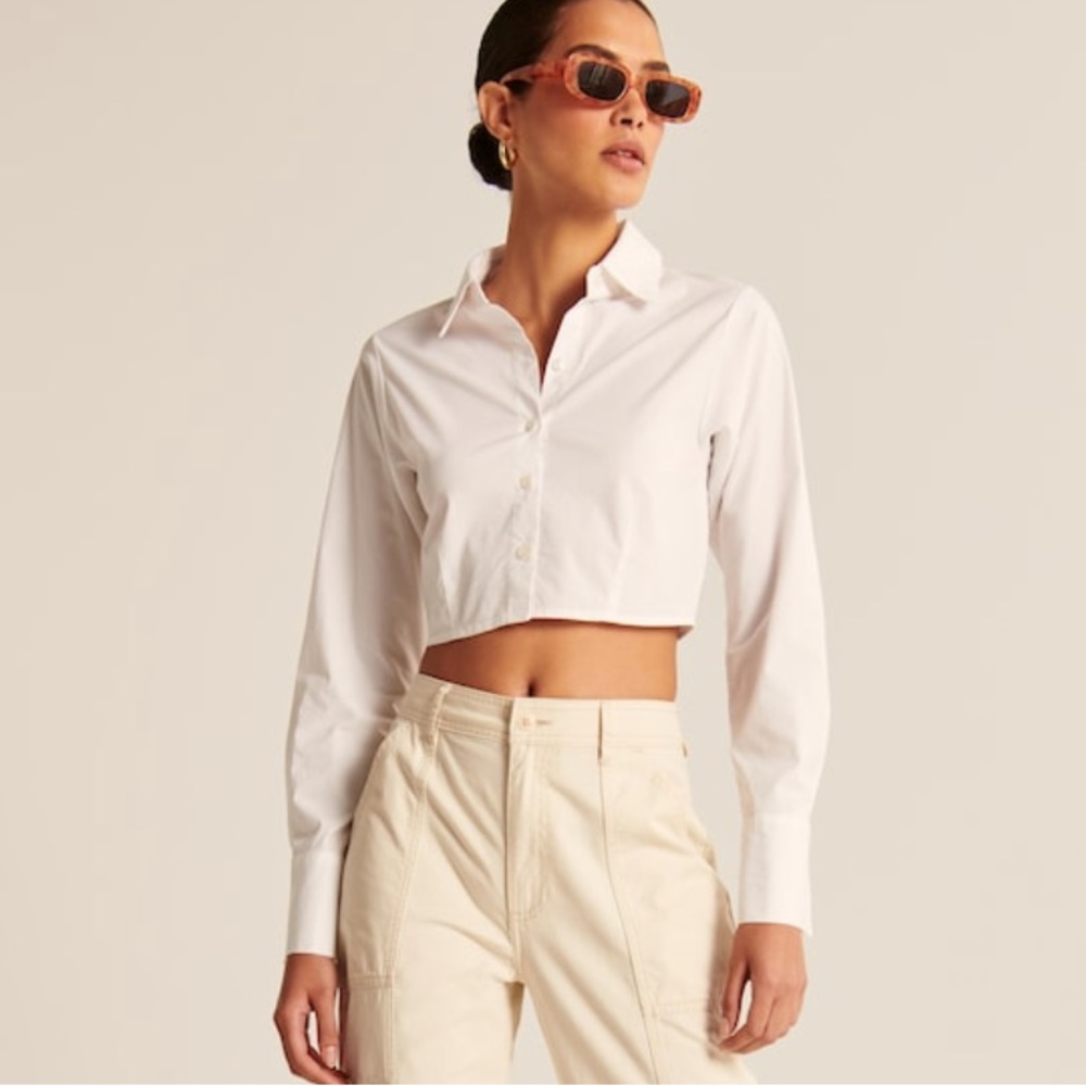 Abercrombie Cropped Button-Up Shirt